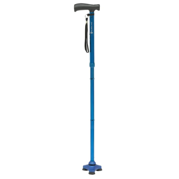 Blue-Color-Folding Hurrycane HurryCane Folding Cane T Handle Freedom Edition