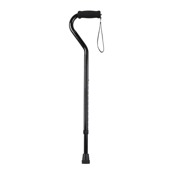 Drive Medical Foam Grip Offset Handle Walking Cane, Black