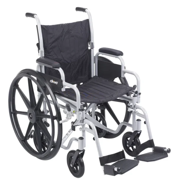 Drive Medical Poly Fly Light Weight Transport Chair Wheelchair with Swing Drive Medical Poly Fly Light Weight Transport Chair Wheelchair with Swing