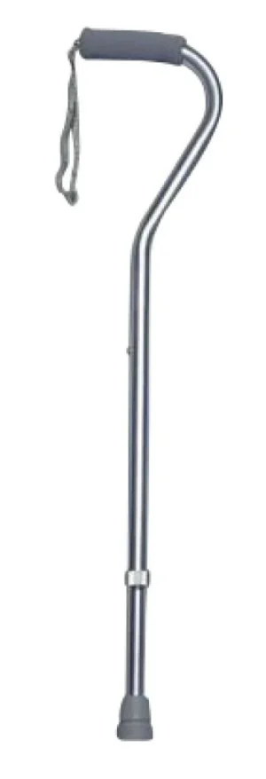 Offset Handle Aluminum Cane - Silver Offset Handle Aluminum Cane - Silver