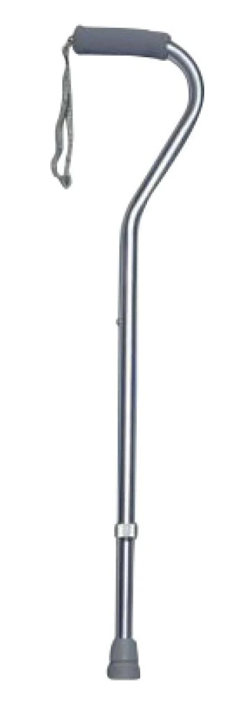 Offset Handle Aluminum Cane - Silver Offset Handle Aluminum Cane - Silver
