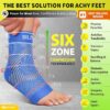 Compression Socks for Plantar Fasciitis, Achilles Tendonitis & Heel Pain Relief with Ankle and Arch Support Blue 2 Compression Socks for Plantar Fasciitis, Achilles Tendonitis & Heel Pain Relief with Ankle and Arch Support Blue 2