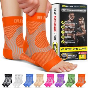 Compression Socks for Plantar Fasciitis, Achilles Tendonitis & Heel Pain Relief with Ankle and Arch Support Orange Compression Socks for Plantar Fasciitis, Achilles Tendonitis & Heel Pain Relief with Ankle and Arch Support Orange