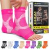 Compression Socks for Plantar Fasciitis, Achilles Tendonitis & Heel Pain Relief with Ankle and Arch Support Pink