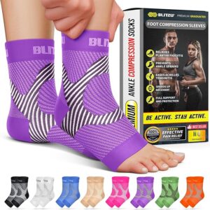 Compression Socks for Plantar Fasciitis, Achilles Tendonitis & Heel Pain Relief with Ankle and Arch Support Purple Compression Socks for Plantar Fasciitis, Achilles Tendonitis & Heel Pain Relief with Ankle and Arch Support Purple
