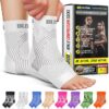 Compression Socks for Plantar Fasciitis, Achilles Tendonitis & Heel Pain Relief with Ankle and Arch Support White