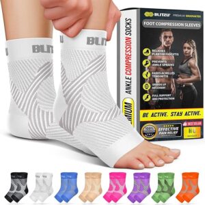 Compression Socks for Plantar Fasciitis, Achilles Tendonitis & Heel Pain Relief with Ankle and Arch Support White Compression Socks for Plantar Fasciitis, Achilles Tendonitis & Heel Pain Relief with Ankle and Arch Support White